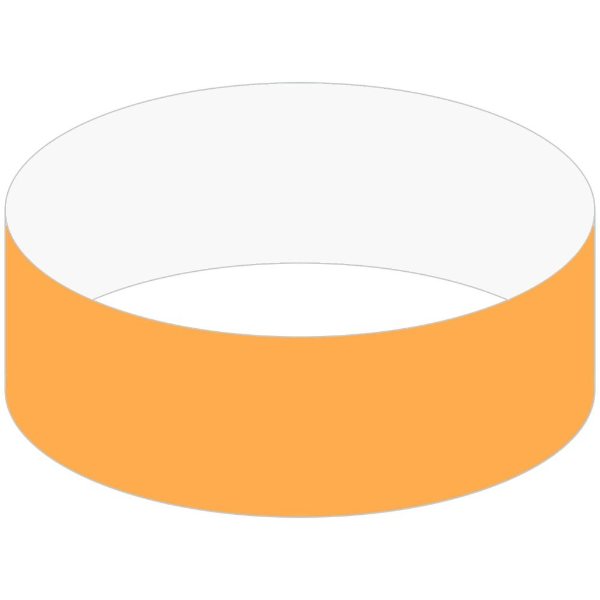 Orange color option for 1" Tyvek Wristband