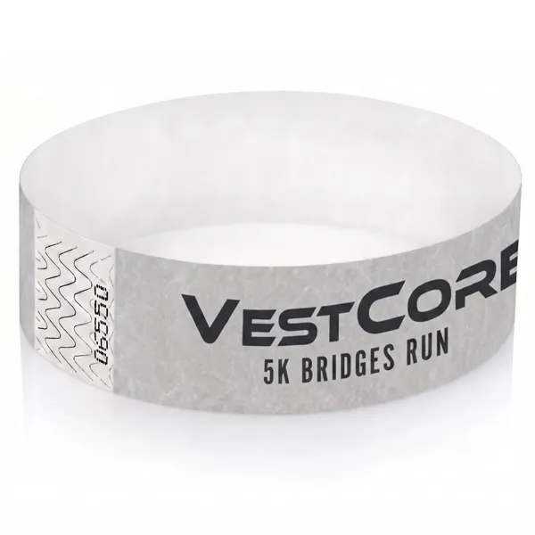 Silver Cool Gray 3 color option for 1" Tyvek Wristband