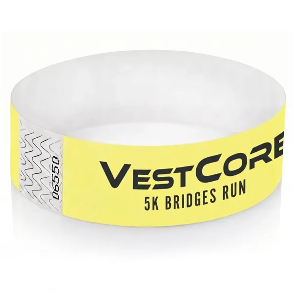 Yellow 393 color option for 1" Tyvek Wristband