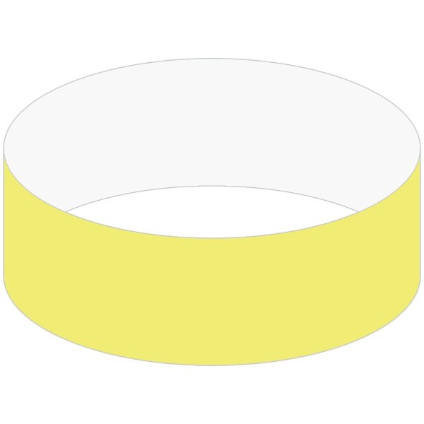 Yellow color option for 1" Tyvek Wristband