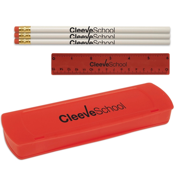 Red color option for Usa Back To School Pencil Case Kit
