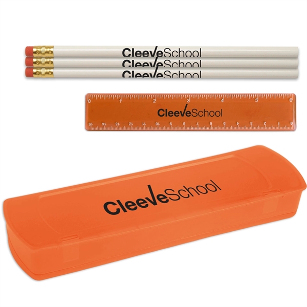 Translucent Orange color option for Usa Back To School Pencil Case Kit