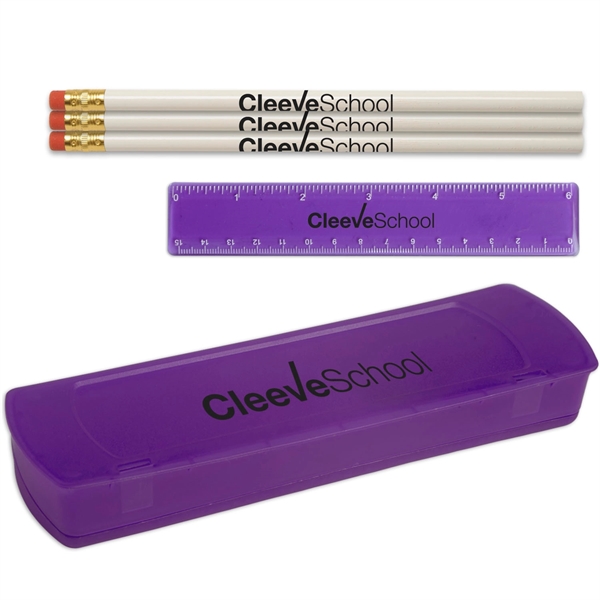 Translucent Purple color option for Usa Back To School Pencil Case Kit