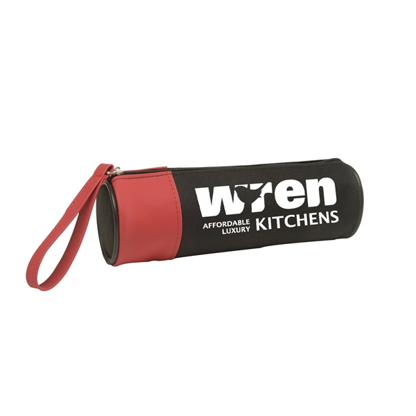 Black-Red color option for Scholar Polyester Pencil Case