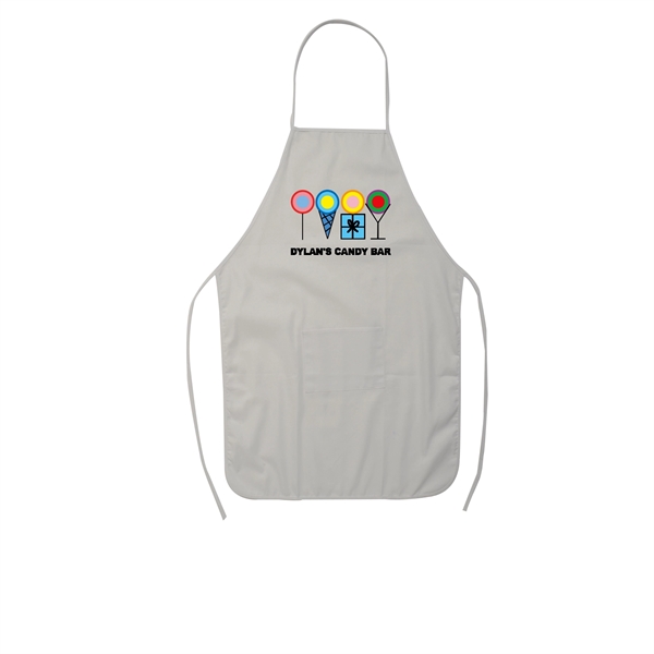 White color option for 100% Cotton Canvas Cooking Apron