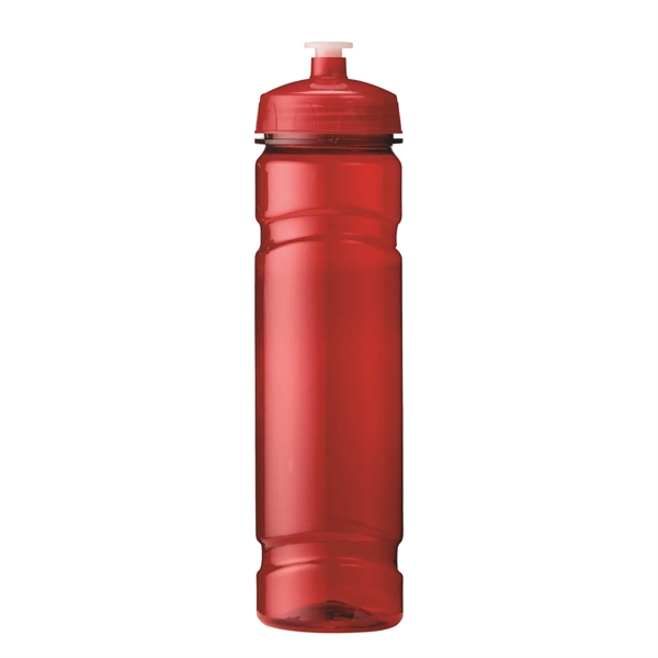 Translucent Red color option for 24 Oz. Poly Sure Sports Water Bottle