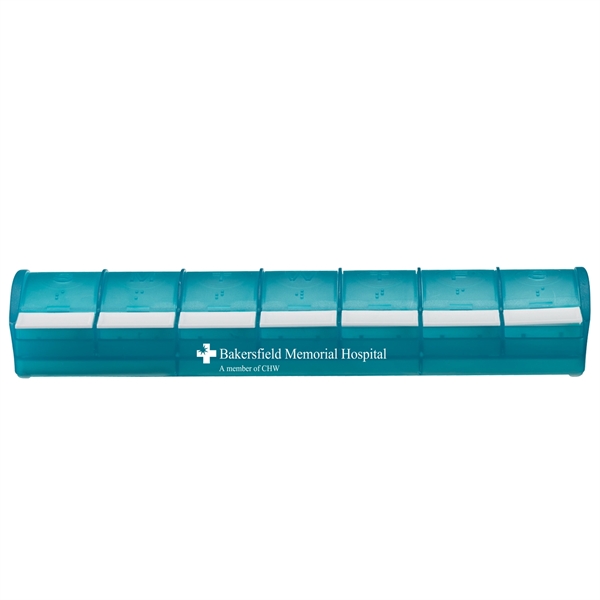 Translucent Aqua color option for Snap Open 7 Day Med Minder