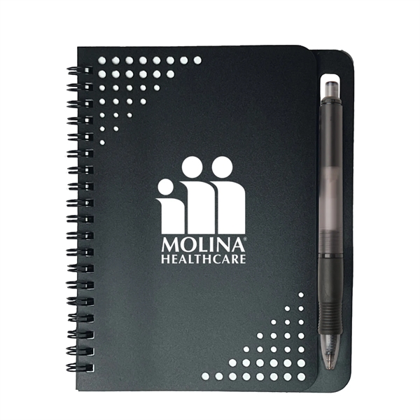Black color option for 5" X 7" Havana Notebook With Pen