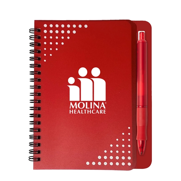 Red color option for 5" X 7" Havana Notebook With Pen