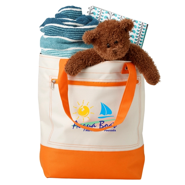 Orange color option for Boat And Beach Tote Bag