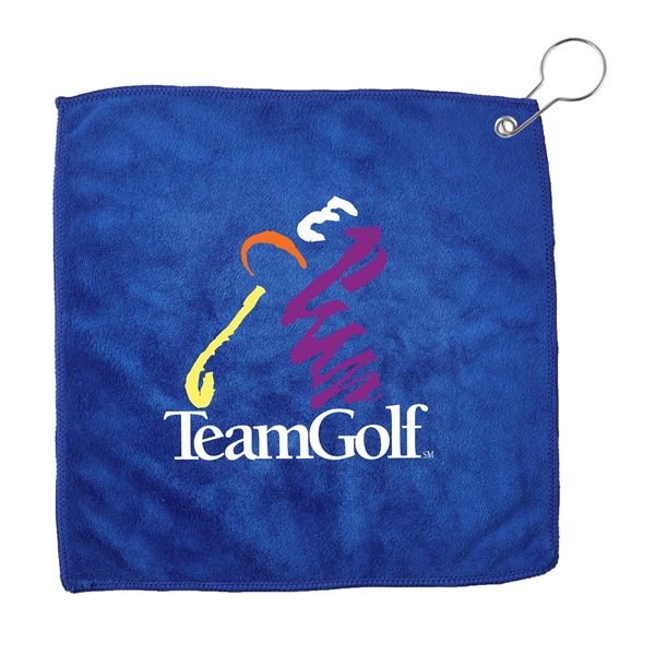 Blue color option for Microfiber Golf Towel With Hook