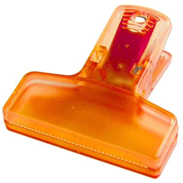 Translucent Orange color option for 2 1/2" Keep It Chip Clip For Bags