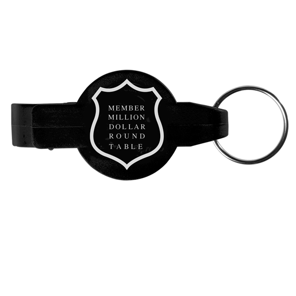 Black color option for Round Bottle Opener Beverage Wrench Keychain
