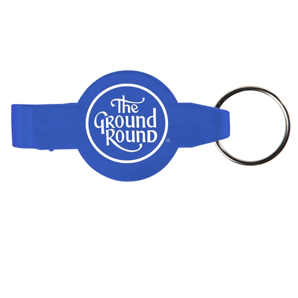 Blue color option for Round Bottle Opener Beverage Wrench Keychain