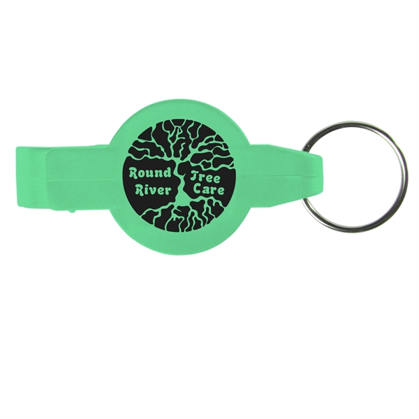 Green color option for Round Bottle Opener Beverage Wrench Keychain