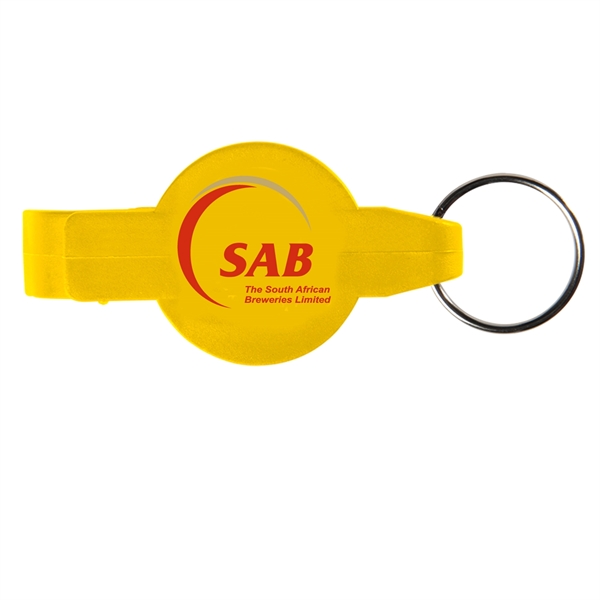 Yellow color option for Round Bottle Opener Beverage Wrench Keychain