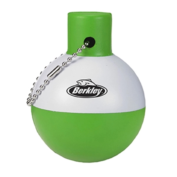 Lime-White color option for Fishing Bobber Floating Key Tag