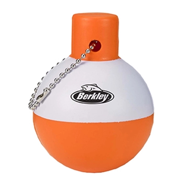 Orange-White color option for Fishing Bobber Floating Key Tag