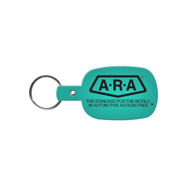 Translucent Aqua color option for Rounded Rectangle Key Tag