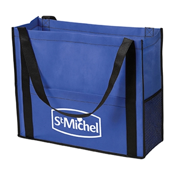 Royal Blue color option for Chandler Non Woven Mesh Tote Bag With Gusset