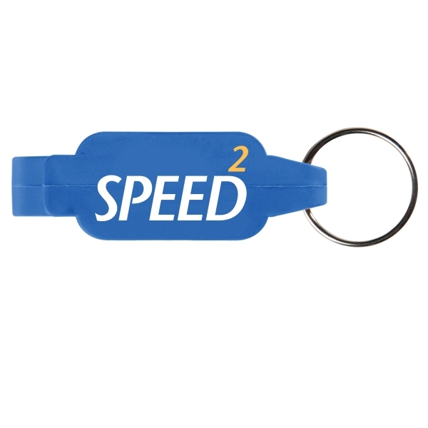 Blue color option for Rectangular Bottle Opener Beverage Wrench Keychain