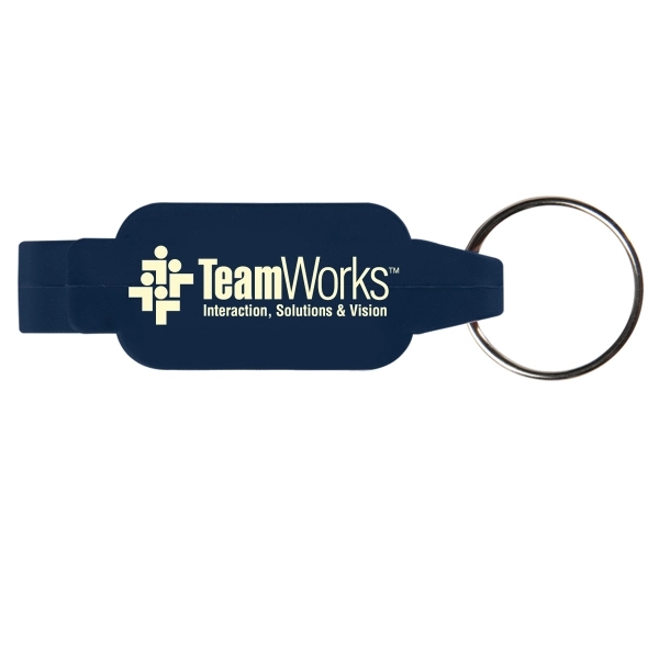 Dark Blue color option for Rectangular Bottle Opener Beverage Wrench Keychain