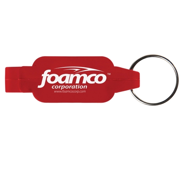 Red color option for Rectangular Bottle Opener Beverage Wrench Keychain