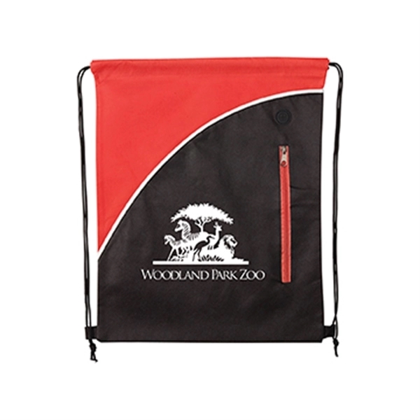 Red color option for Summit Non Woven Drawstring Backpack