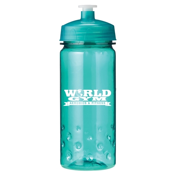 Translucent Aqua color option for 16 Oz Plastic Sports Water Bottle