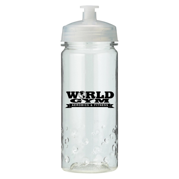 Translucent Clear color option for 16 Oz Plastic Sports Water Bottle