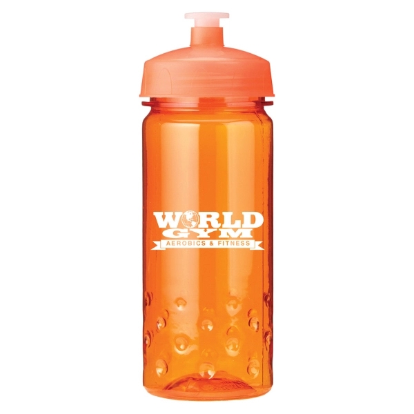 Translucent Orange color option for 16 Oz Plastic Sports Water Bottle