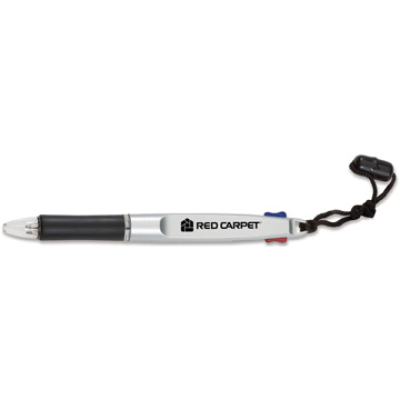 Silver color option for 2 Color Neck Pen With Safety Breakaway