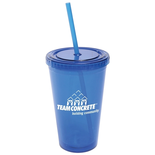 Main photo of 16 Oz Acrylic Tumbler With Lid And Straw