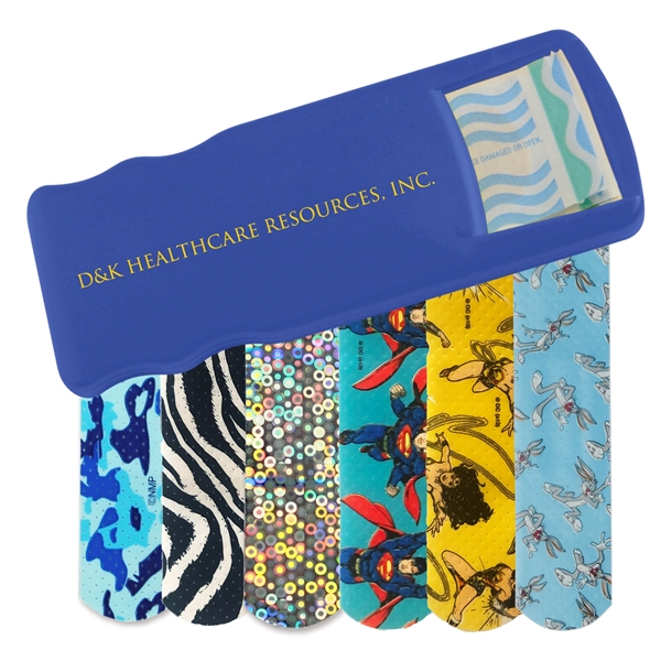 Blue color option for Bandage Dispenser With Pattern Bandages