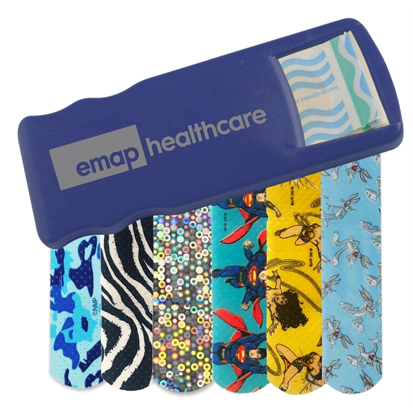 Dark Blue color option for Bandage Dispenser With Pattern Bandages