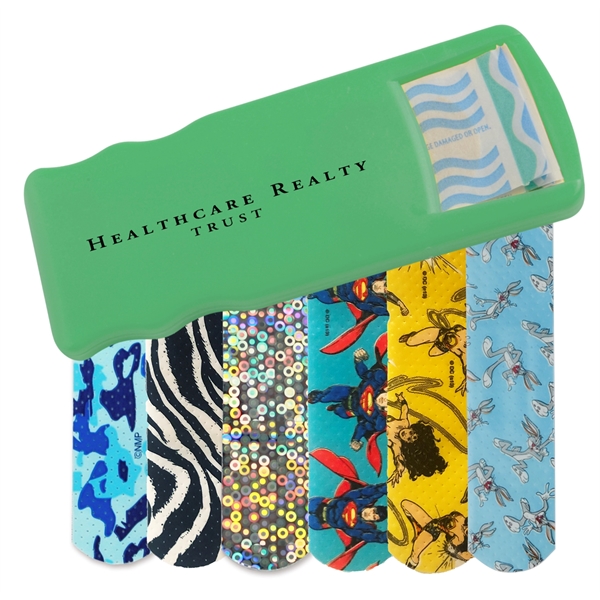 Green color option for Bandage Dispenser With Pattern Bandages