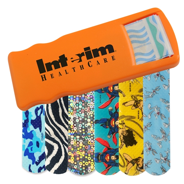 Orange color option for Bandage Dispenser With Pattern Bandages