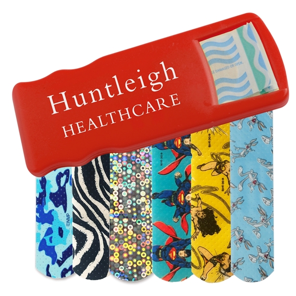 Red color option for Bandage Dispenser With Pattern Bandages