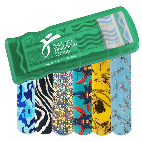 Translucent Green color option for Bandage Dispenser With Pattern Bandages