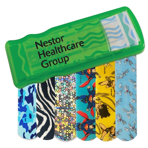 Translucent Lime color option for Bandage Dispenser With Pattern Bandages