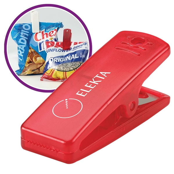 Translucent Red color option for Snack In Chip Bag Clip