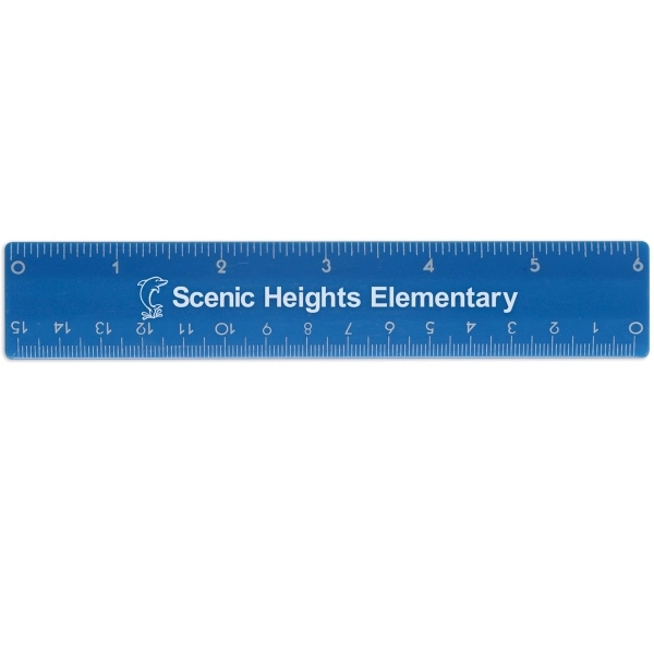 Blue color option for 6" Plastic Ruler