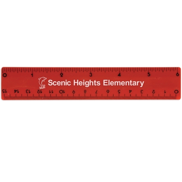 Red color option for 6" Plastic Ruler