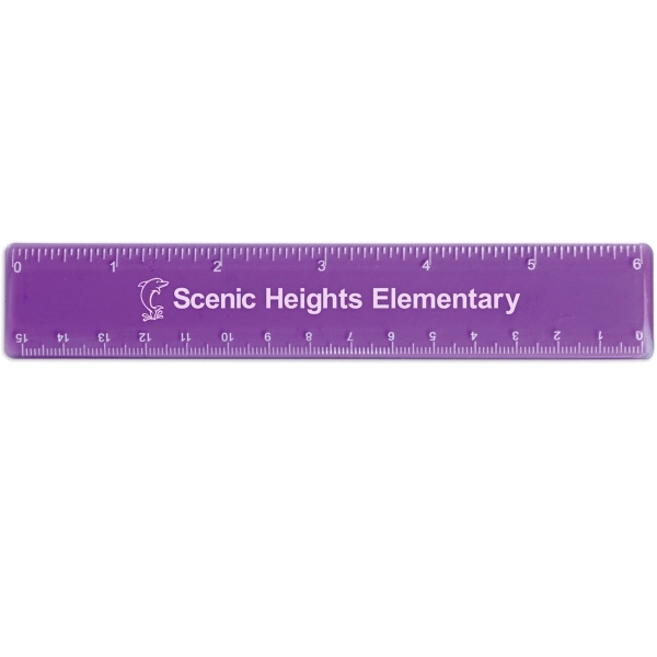 Translucent Purple color option for 6" Plastic Ruler