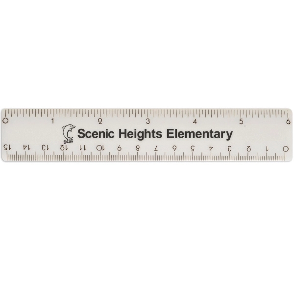 White color option for 6" Plastic Ruler