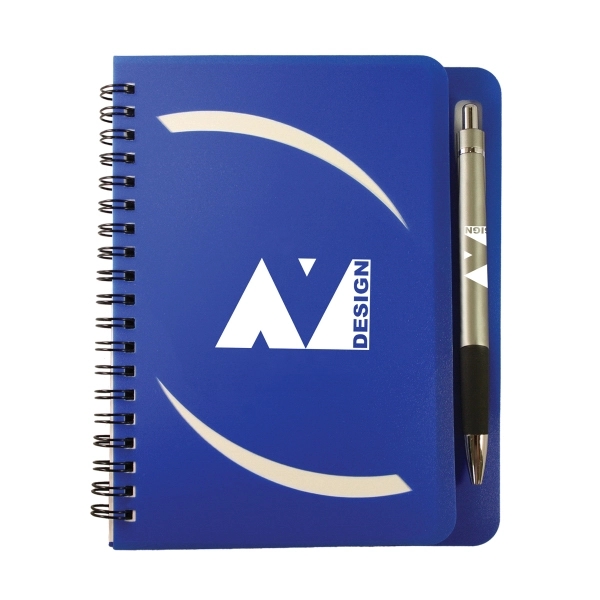 Blue color option for 5" X 7" Huntington Notebook With Pen