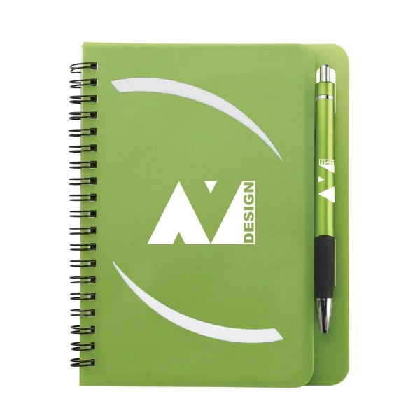 Metallic Olive Green color option for 5" X 7" Huntington Notebook With Pen