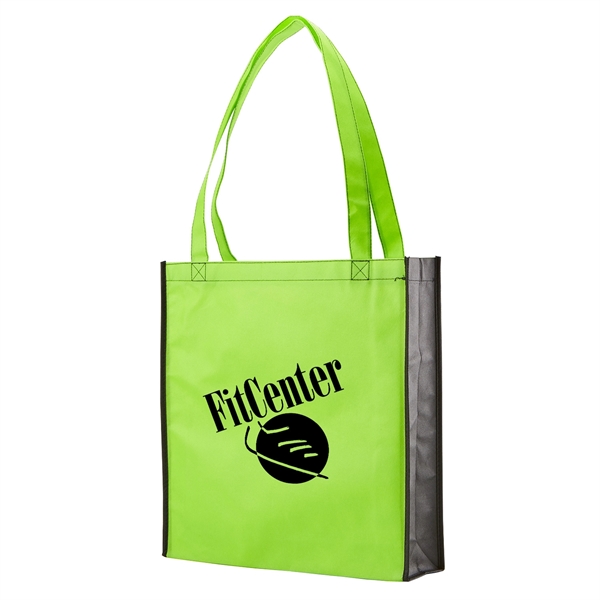 Lime-Black color option for Convention Tote With Gusset