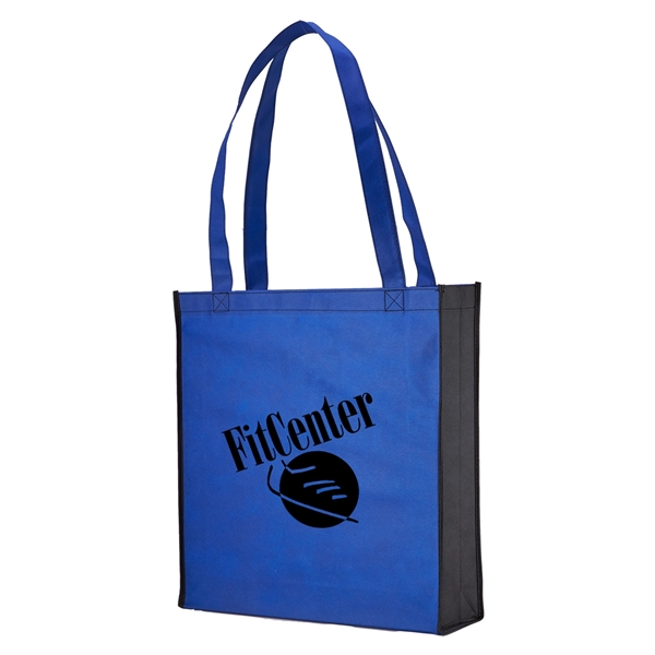 Royal Blue-Black color option for Convention Tote With Gusset