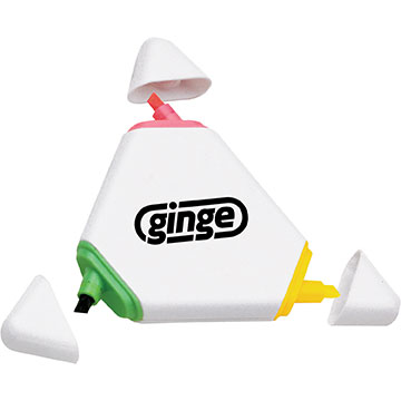 White/White Caps color option for 3 Color Highlighter